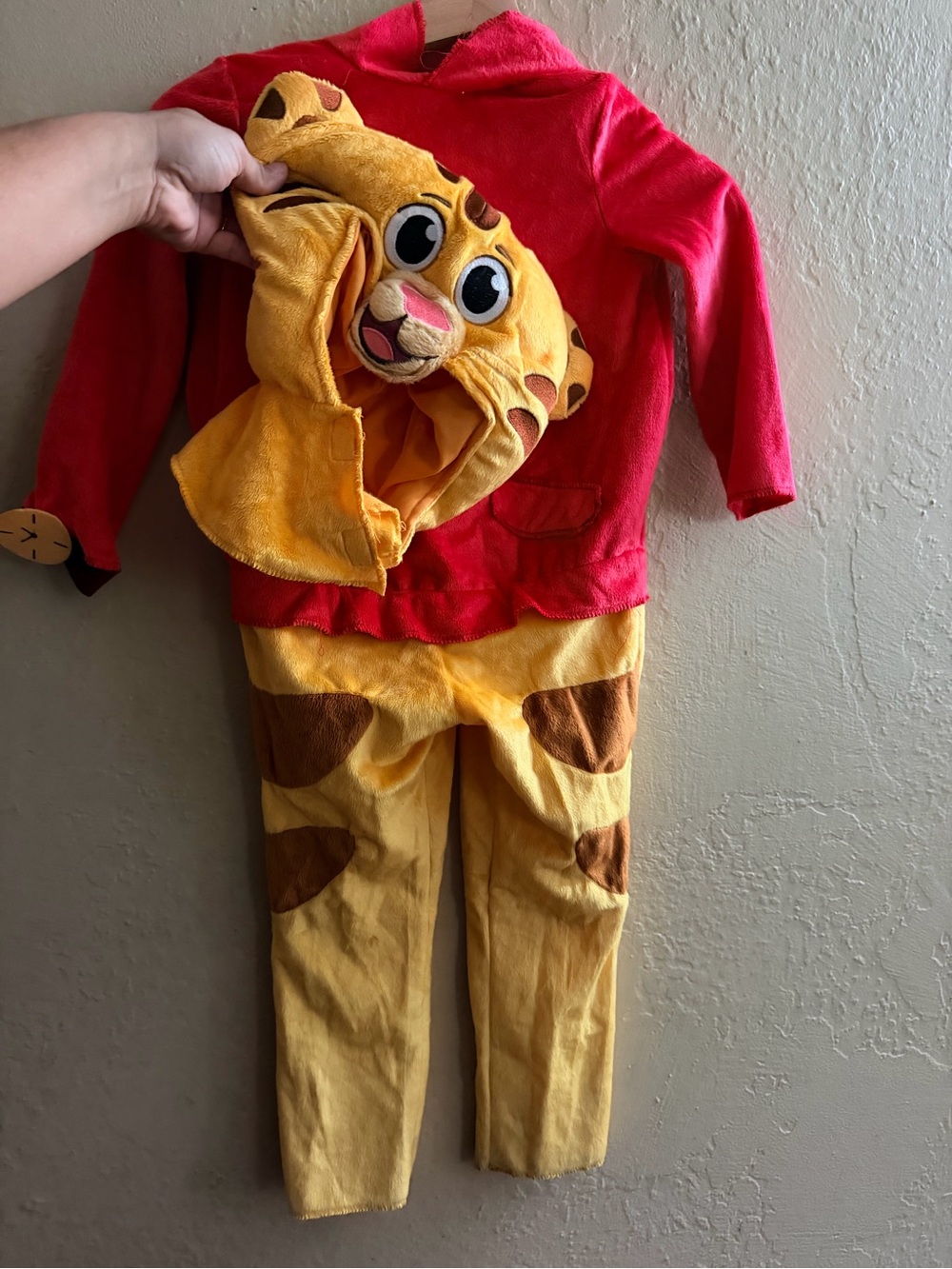 Daniel Tiger Kids Red and Yellow  Costume Hoodie Set